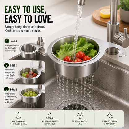 Stainless Steel Swan Sink Hanging Filter Basket