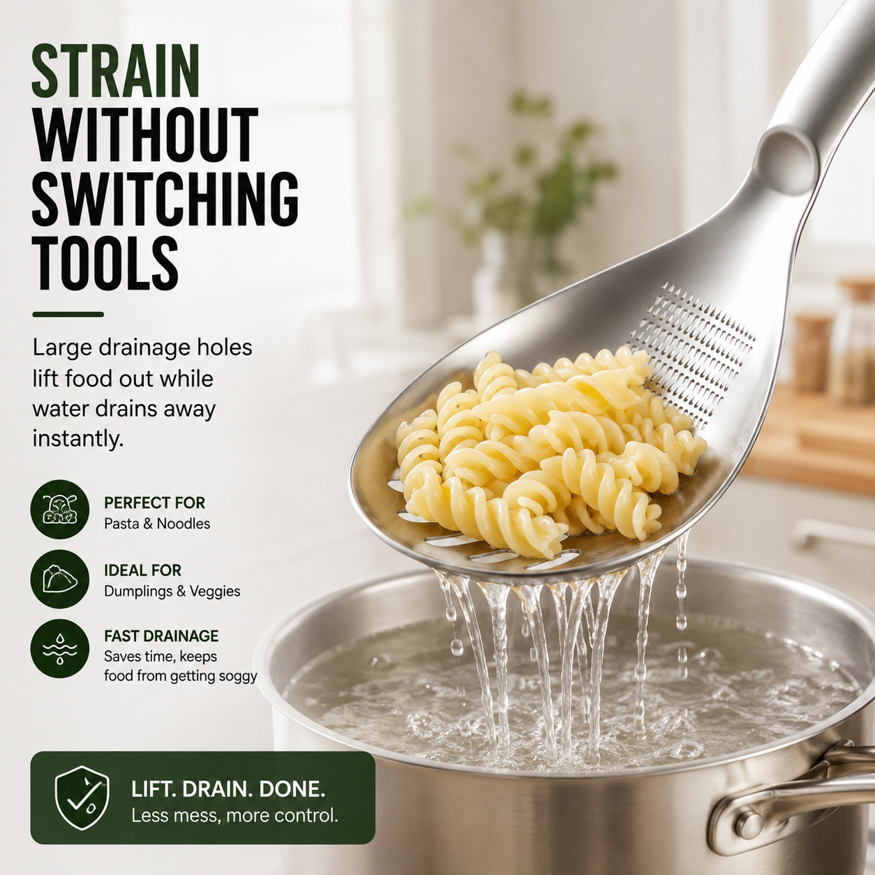 All-in-One Stainless Steel Kitchen Spoon