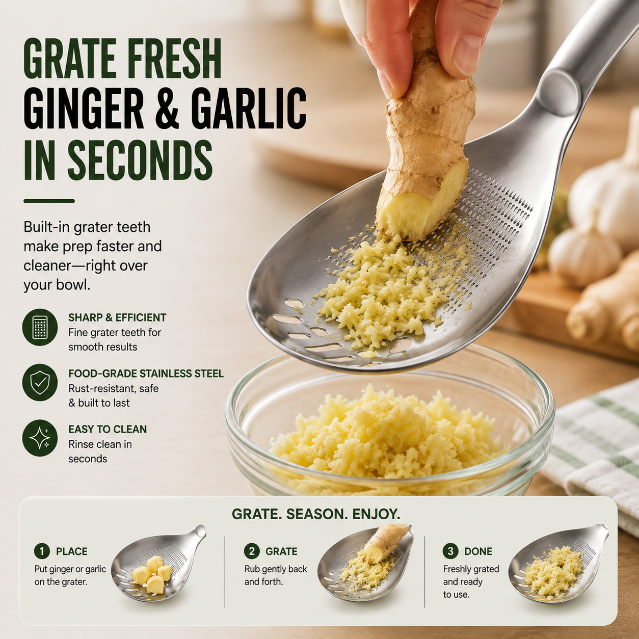 All-in-One Stainless Steel Kitchen Spoon