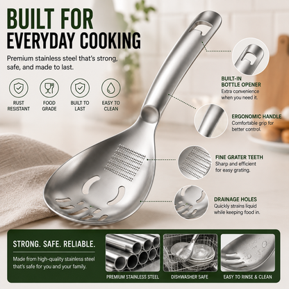 All-in-One Stainless Steel Kitchen Spoon