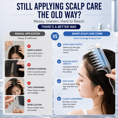 Scalp Care Serum Applicator Crystal Comb – Apply & Massage in One Step