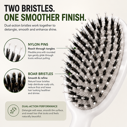 ✨ Dual-Bristle Detangling & Scalp Massage Hair Brush