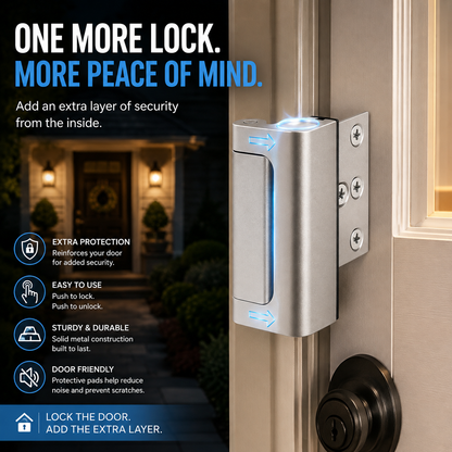 🔒 Extra-Layer Door Security Lock – Quick Inside Protection