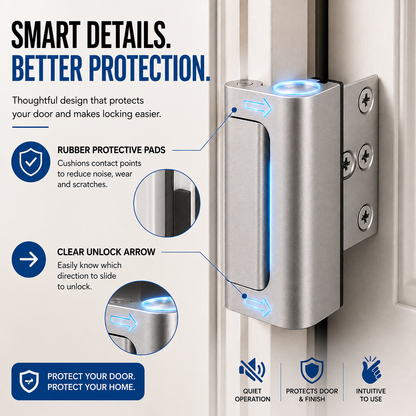 🔒 Extra-Layer Door Security Lock – Quick Inside Protection