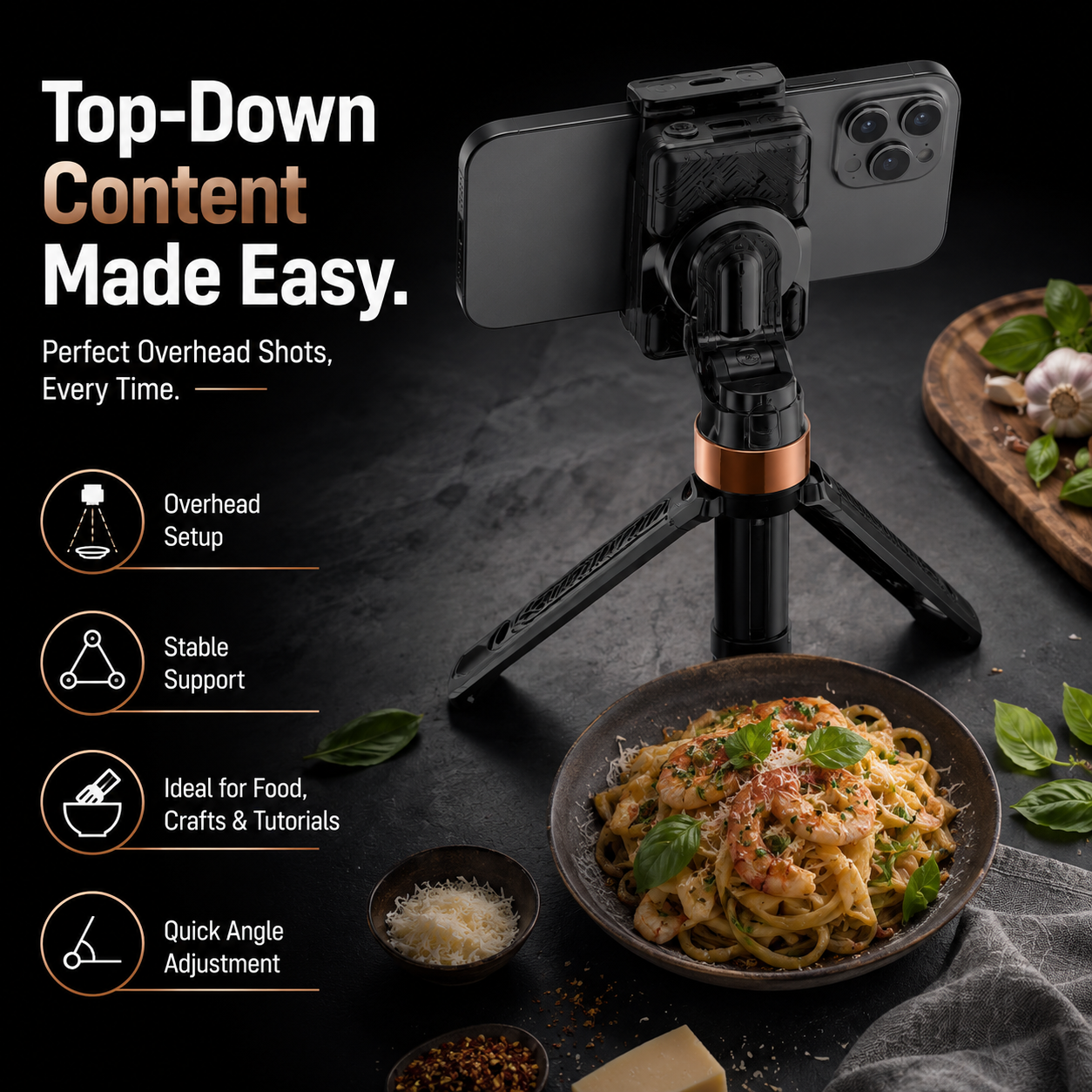 📸 Zoomable Magnetic Palm Grip | Selfie Stick & Tripod