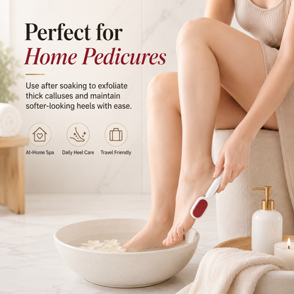 ✨Dual-Sided Foot Callus Remover – Stainless Steel Blade, Portable Dead Skin Scraper for Cracked Heels