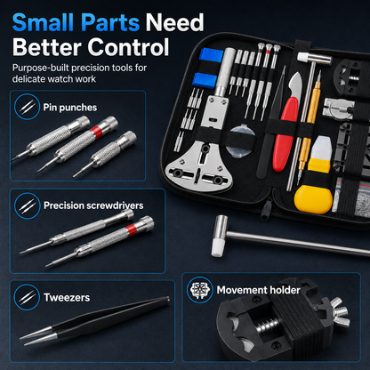 151-in-1 Complete Watch Repair Kit – Battery Replacement, Link Removal & Band Adjustment Tools