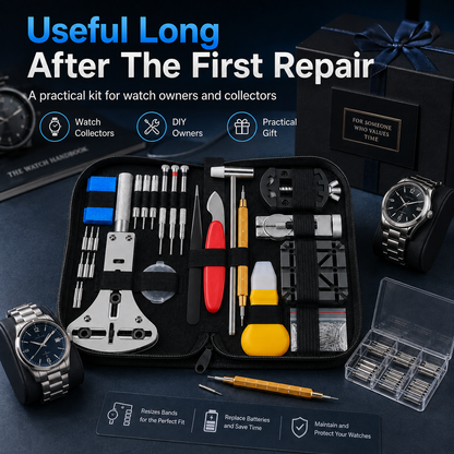 151-in-1 Complete Watch Repair Kit – Battery Replacement, Link Removal & Band Adjustment Tools