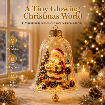 🎄 Glowing Christmas Story Ornament – Light-Up Mini Holiday Scene