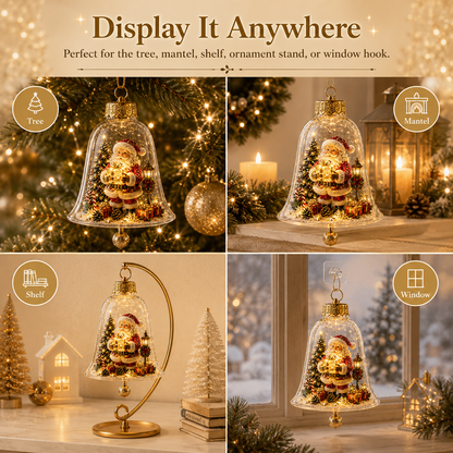 🎄 Glowing Christmas Story Ornament – Light-Up Mini Holiday Scene