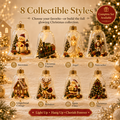 🎄 Glowing Christmas Story Ornament – Light-Up Mini Holiday Scene
