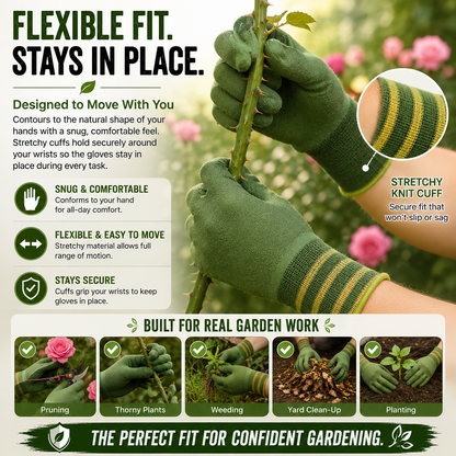 🌹 Thorn-Resistant Breathable Gardening Gloves – Secure Grip & Comfort
