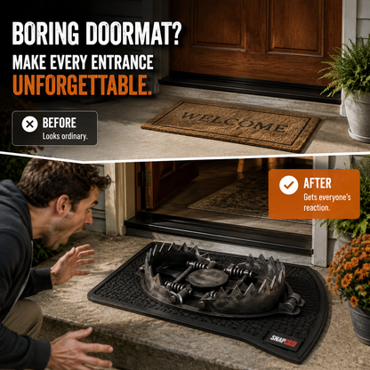 🔥 3D Trap Illusion Door Mat – Funny Halloween Prank Entrance Rug👀