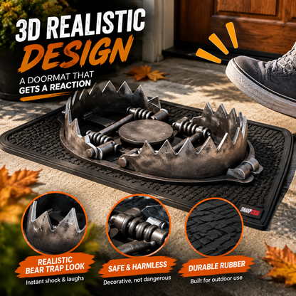 🔥 3D Trap Illusion Door Mat – Funny Halloween Prank Entrance Rug👀