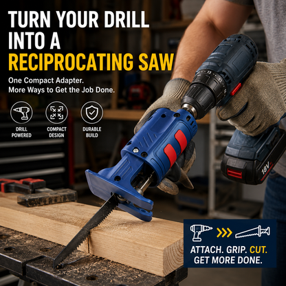 🔧 Drill-to-Saw Adapter – Turn Your Drill Into a Reciprocating Saw