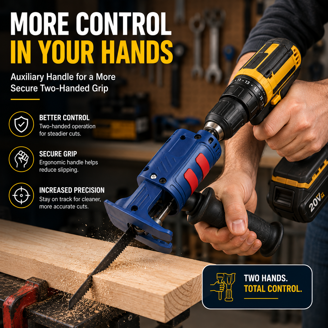 🔧 Drill-to-Saw Adapter – Turn Your Drill Into a Reciprocating Saw