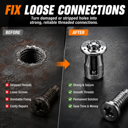 🔩 30PCS M4 M5 M6 Threaded Insert Nut Set for Repairs