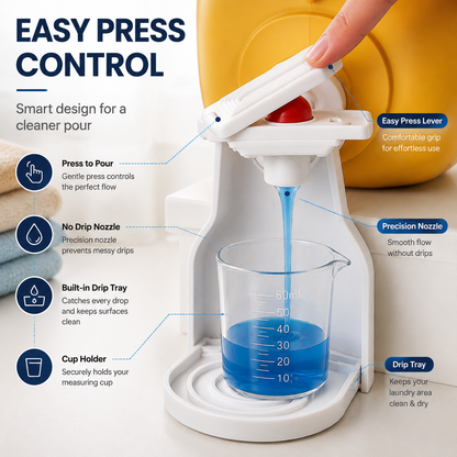 🧺 No-Drip Laundry Detergent Dispenser Cup Holder & Drip Tray