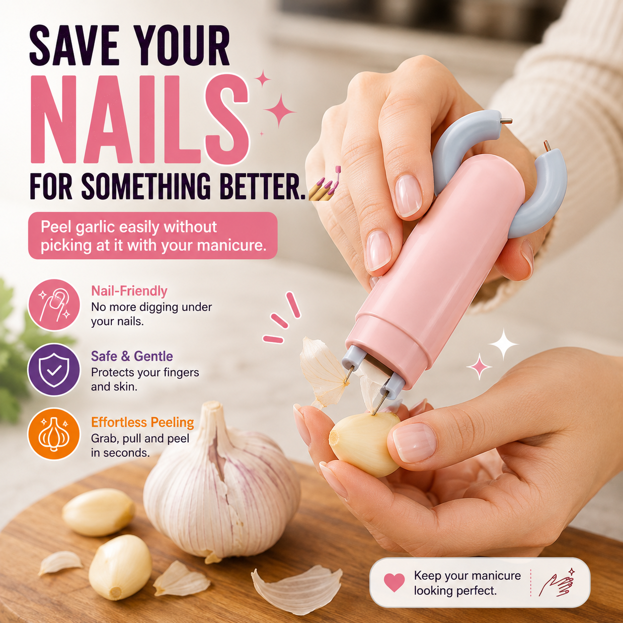 🧄 2-in-1 Garlic & Vegetable Peeler