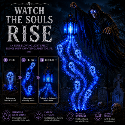 Halloween Animated Grim Reaper Garden Light – Solar Outdoor Yard Decoration