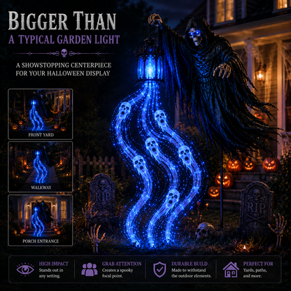 Halloween Animated Grim Reaper Garden Light – Solar Outdoor Yard Decoration