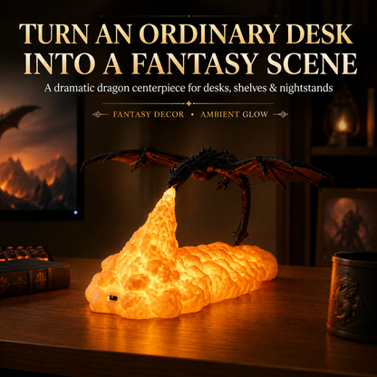 🐉 Dragon Flame Night Light – Dual-Color Rechargeable Fantasy Lamp
