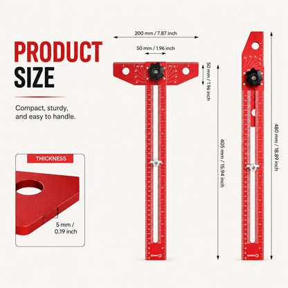 📏4-in-1 Scriber Marking Line Ruler