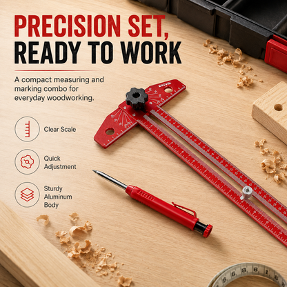 📏4-in-1 Scriber Marking Line Ruler