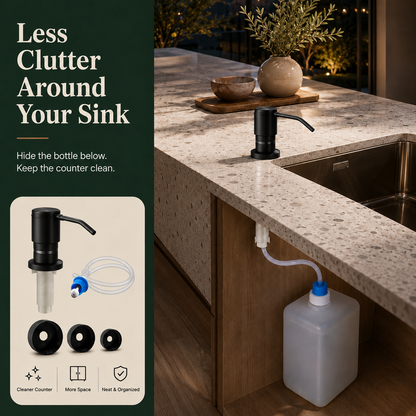 🧼 No-Refill Sink Soap Dispenser Kit – Connect Directly to a Large Soap Bottle
