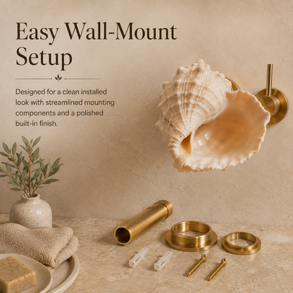 🐚Coastal Seashell Wall-Mount Faucet