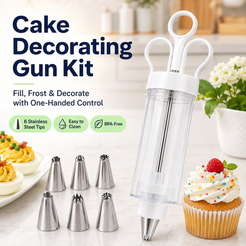 🧁Stainless Steel Cake Decorating Gun Kit