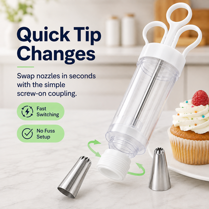 🧁Stainless Steel Cake Decorating Gun Kit