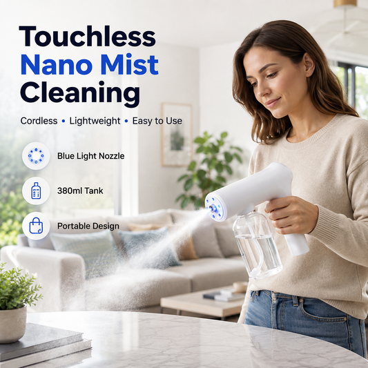 CordlessNano Atomizer - TouchlessDisinfecting, Blue Light - ForHome, Office & Car