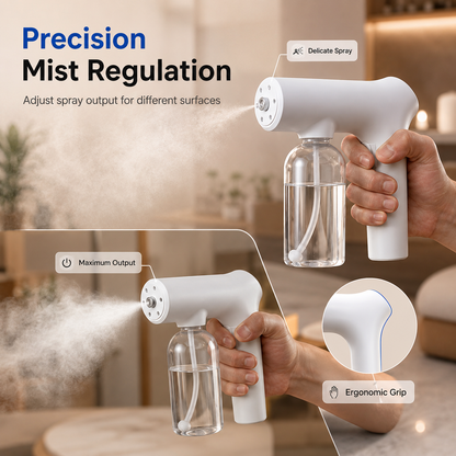 CordlessNano Atomizer - TouchlessDisinfecting, Blue Light - ForHome, Office & Car
