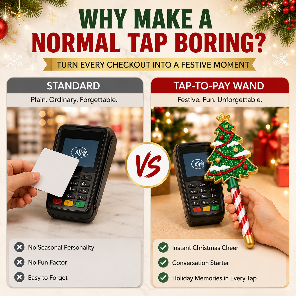 🎄 Christmas Payment Wand – Turn Every Tap Into Holiday Magic