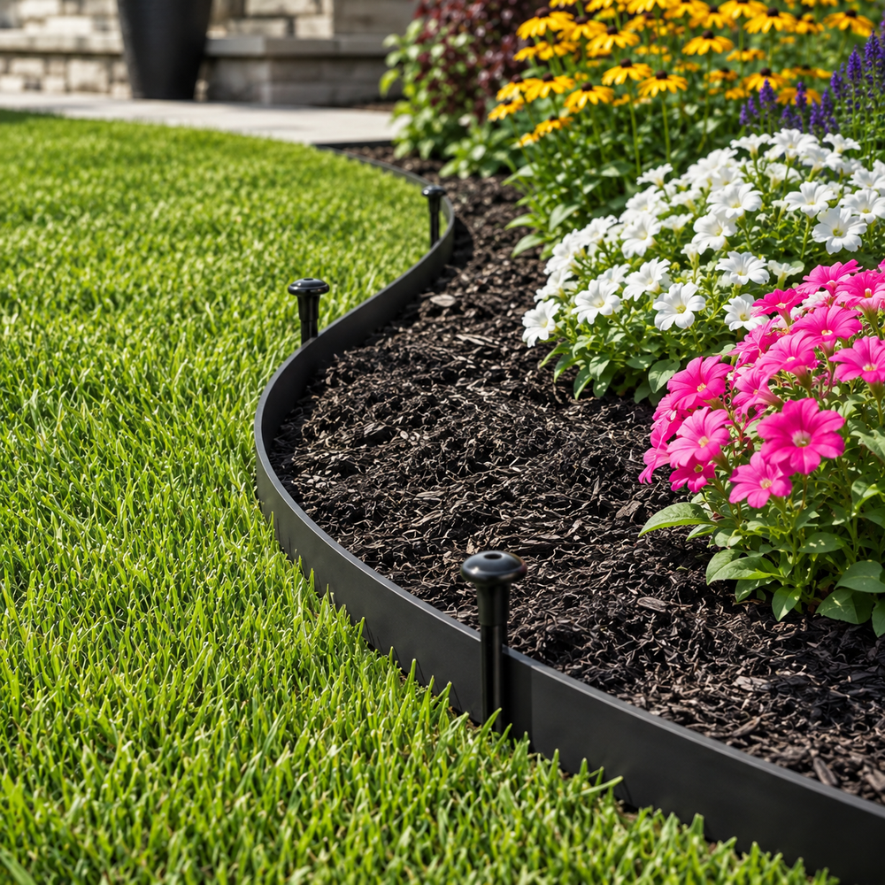 Flexible garden border following curve