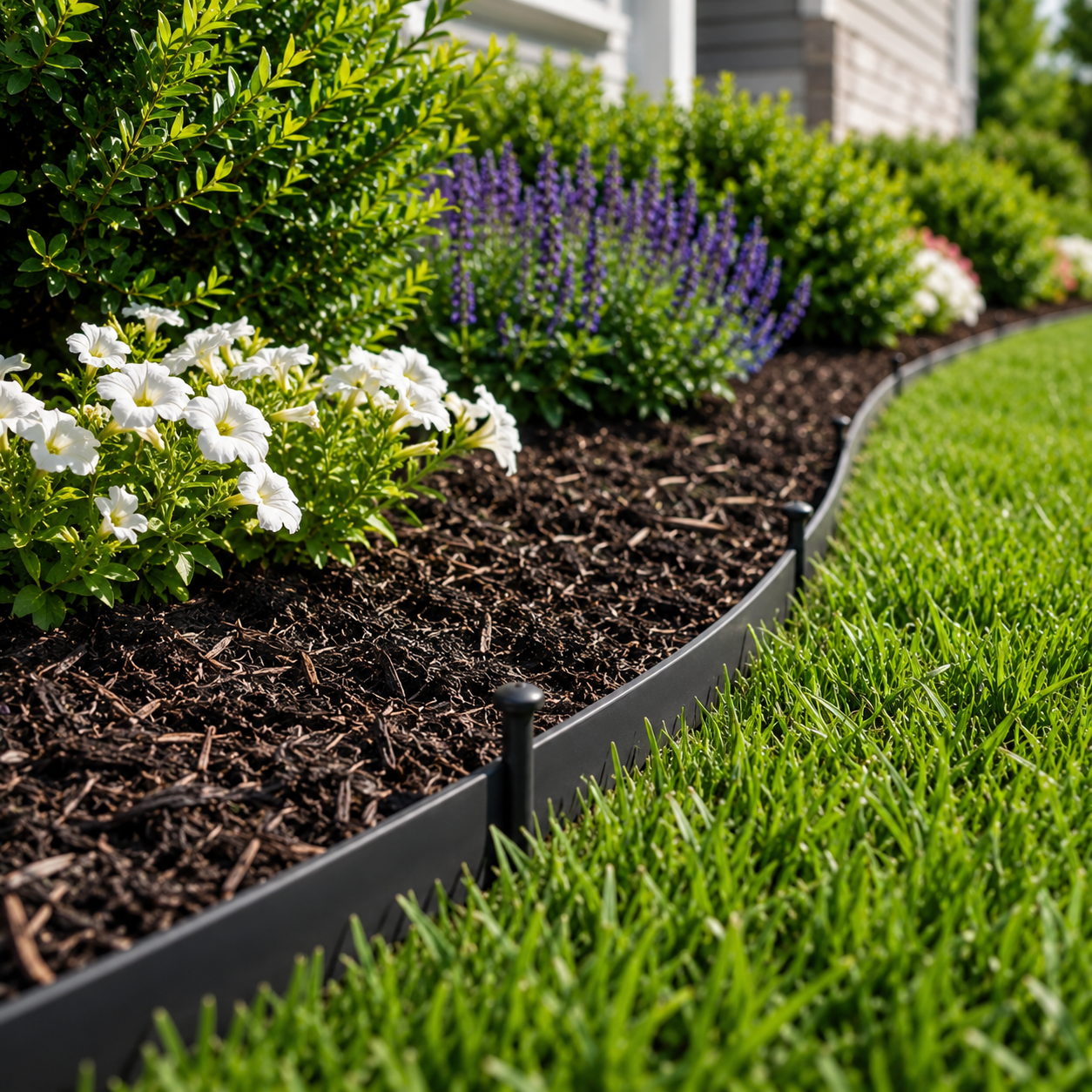 A Must-Have Landscape Edging for Your Garden—2 inches high, 66 feet long, with 100 stakes, no-dig kit