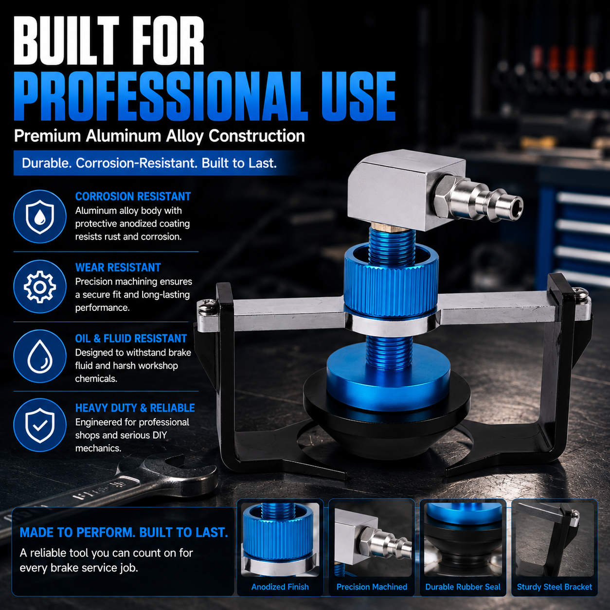 22–58mm Universal Brake Bleeder Adapter Kit with 4 Quick Couplers