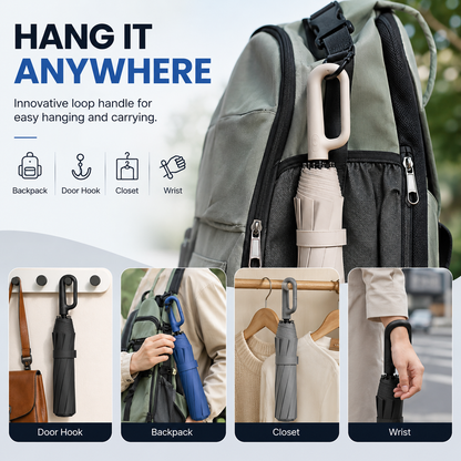 Automatic Folding Umbrella, 1 Count/60pcs Portable Rain Umbrella with Loop Buckle