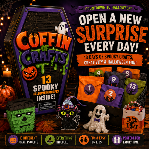 Coffin of Crafts Halloween Advent Calendar – 13 Spooky DIY Craft Surprises