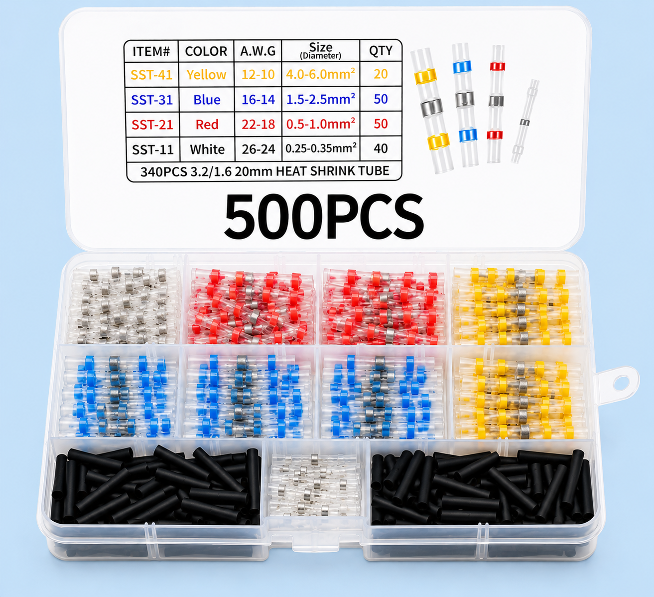 🔥 Waterproof Solder Seal Wire Connector Kit – Heat Shrink Self-Soldering Wire Repair Connectors