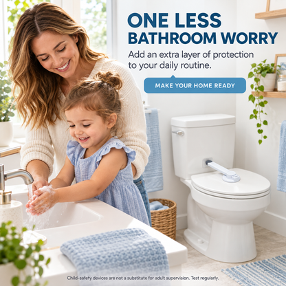 🚽Baby-Proof Toilet Lid Locks – No-Drill Child Safety, Easy One-Hand Use, 2-Pack