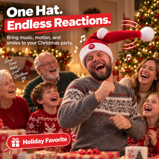 🎅 Singing & Dancing Santa Hat — Animated Christmas Party Hat