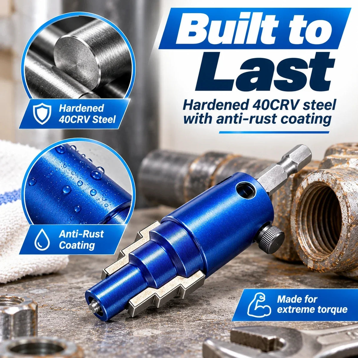 3-Size Pipe Extractor Tool for Broken Pipes & Valves