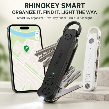🔑Smart Trackable Key Organizer – Built-In Flashlight & Everyday Multitool