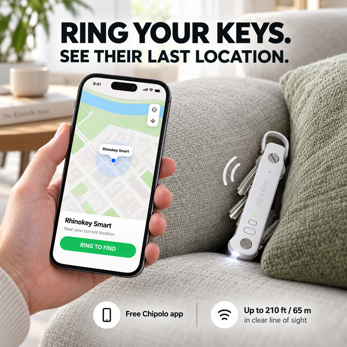 🔑Smart Trackable Key Organizer – Built-In Flashlight & Everyday Multitool