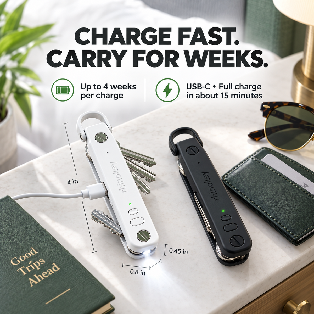 🔑Smart Trackable Key Organizer – Built-In Flashlight & Everyday Multitool
