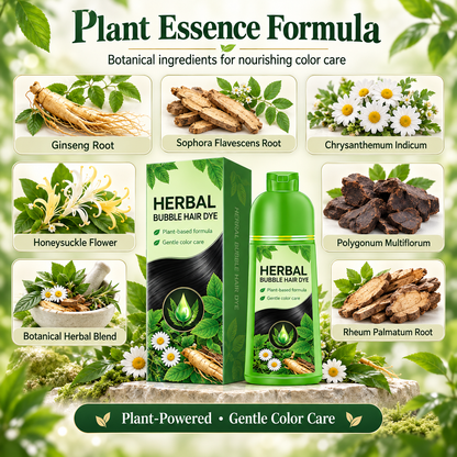 Herbal Bubble Hair Color Shampoo – Easy Gray Coverage at Home