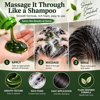 Herbal Bubble Hair Color Shampoo – Easy Gray Coverage at Home