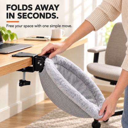 🐱Desk-Mounted Hanging Cat Bed – Cozy Elevated Perch That Keeps Cats Close